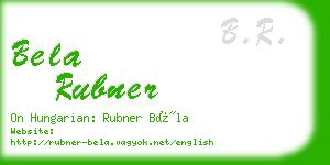 bela rubner business card